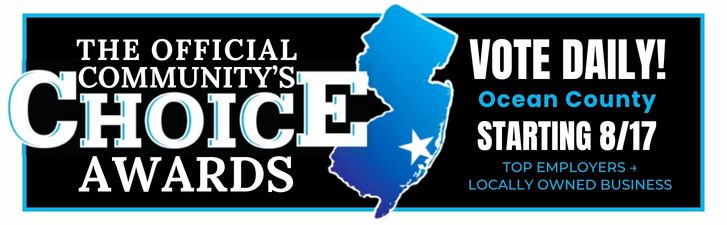 Vote for us as best locally owned business in Ocean County NJ in community choice awards